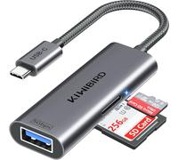 KiWiBiRD Lector de Tarjetas SD USB C, Adaptador Tarjeta Micro SD Tipo C para SDHC SDXC TF, Compatible con iPhone 16 15 Plus Pro MAX, MacBook Air Mac iMac, Galaxy S24 S23, Android