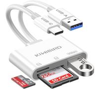KiWiBiRD Lector de Tarjetas SD USB C, Adaptador Tarjeta Micro SD a Tipo C | leitor de cartoes Card Reader, Compatible con iPhone 17 16 Air Plus Pro Max Macbook iPad Galaxy S26 S25 movil Android