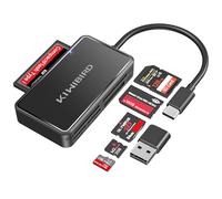 KiWiBiRD Lector de Tarjetas USB C Adaptador Memory Stick Pro Duo leitor cartao SD microSD CF Compact Flash MS XD M2 Card Reader Compatible con iPhone 17 16 Plus Pro MAX MacBook Mac Galaxy S25 Android