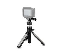 KIWIFOTOS 3 en 1 empuñadura telescópica y mini trípode de viaje de mesa con clip para teléfono y soporte GoPro para agarre de mano Gopro, cámaras compactas, agarre para teléfono selfie