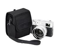 KIWIFOTOS Bolsa compacta para cámara, Bolsa de Viaje, Bolsa de Hombro para cámara SLR/cámara Digital sin Espejo y Lentes para Canon, Nikon, Sony, Fujifilm, Ricoh con Correa para el Hombro (Negro)