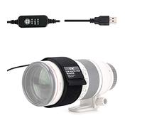 KIWIFOTOS Calentador de lentes, removedor de rocío nocturno, tira calentadora USB para Nikon Sony Olympus Sigma Fujifilm Lens Telescopios Prevención de condensación 8.0 cm- 10.9 cm