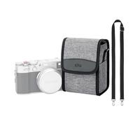 KIWIFOTOS Compacta Bolsa de cámara Digital Bolsa de Viaje Bolsa de Cuerpo Cruzado para Fuji GFX100RF X100VI X100V X100 XE5, Alpha A6700 A6600 con Lente de 16-50mm (tamaño Interior: 150 x 90 x 90mm)