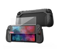 KIWIHOME P2 Shield Funda Acoplable y Protector de Pantalla para Switch 2 2025, Funda Protectora de Empuñadura TPU y Película de Vidrio Templado 9H con Marco de Alineación para Instalación