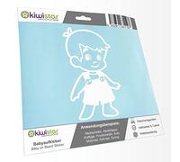 Kiwistar - Adhesivo para bebé, color blanco, sin texto a elegir, 20 cm, para coche, moto, bicicleta, tuning