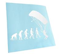 Kiwistar - Adhesivo para coche, diseño de evolución de parapente, color blanco, 30 x 23 cm, para coche, portátil, bicicleta, camión, moto, multicolor