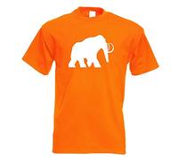 Kiwistar - Mammut Rüsseltiere Elefant T-Shirt Herren Funshirt Bedruck Design Sprüche Spruch Motive Oberteil Baumwolle Print, naranja, L