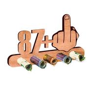 KIWISTAR UG - Regalo de dinero - Mannfinger - dedo medio 87 + 1 regalo para el 88 cumpleaños - Regalos divertidos de madera para mujer y hombre - Aniversario - Niño - Boda - Fiesta