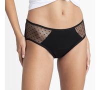 Kiwitas Classic Plumeti - Braguitas menstruales (Negro/XL)