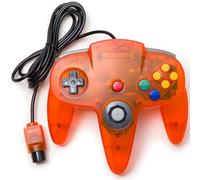 Kiwitatá N64 - Controlador clásico N64 para videojuegos con cable para consola de videojuegos N64, color naranja claro