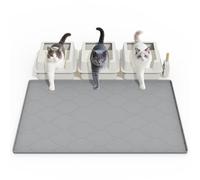 KIXCVDM Cat Litter Mat, Alfombrilla Arena Gatos, Alfombrilla de Silicona Para Recoger Arena Para Gatos, Fácil de Limpiar Para Control de Derrames, Suave Para Patas de Gato(Amarillo, XL 96 * 66cm)