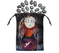 Kixolazr Bolsa de almacenamiento para tarot - Bolsa de runa con cordón, bolsas de tarot, bolsas de cubierta de tarot, bolsas de terciopelo, bolsa para cristales, dados, joyas, Sxf15#, Refer to