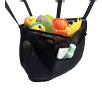 Kixolazr Bolsa de malla para juguetes de baño, organizador de malla sin taladro, bolsa de juguetes para bañera montada en la pared, para niños, ducha, esquina, pared, baño, interior, piscina