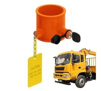 Kixolazr Candado de remolque King Pin de acero macizo con cierre uniforme | Candado de enganche de remolque con señal de advertencia, candado de alta resistencia para remolques de autocaravanas