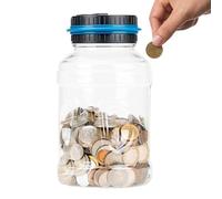 Kixolazr Digital Coin Bank Jar, LCD Contando Jar de Dinero - Money Saving Bank Coin Banks con Contador LCD,Batería, precisa, Gran Capacidad, Contador de Monedas para niños, Adultos, Adolescentes