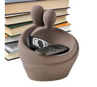 Kixolazr Figura de pareja, cuenco abstracto para aperitivos, divertida estatua de escritorio, cuenco de resina abstracta para escritorio, cuenco único para llaves