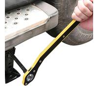 Kixolazr Herramienta de reparación de carraca para coche que ahorra trabajo, giratorio 360°, con mango largo, adaptador, garaje, neumático, llave de cubo de rueda, gato hidráulico, llave de carraca,