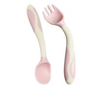 Kixolazr Juego De Cubiertos Para Bebé, Cubiertos De Alimentación Infantil, Juego Aprendizaje Primeros Alimentos Con Agarre Ergonómico Para Niños Niñas Destete Guardería
