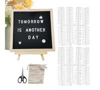 Kixolazr Tablero de letras de fieltro, tablero de letrero con letras intercambiables, 9.84 x 9.84 pulgadas, boletín interactivo de fieltro para restaurante, aula, eventos, exhibición, boda, guardería
