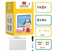 Kixolazr Tarjetas Didácticas Matemáticas,Tarjetas Educativas de Multiplicación - Recurso Educativo de Matemáticas para Escuela y Práctica de Sumas