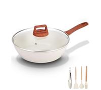 Kixolo Non-stick Ceramic Frying Pan, Sartenes Antiadherentes de 28 cm, Con Recubrimiento Antiadherente de Alta Calidad, 4 Utensilios de Cocina Incluidos, Sin PFOS, Apta para Inducción y Gas