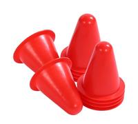 KIXZSAZ 10 unids/Lote, Marcador Universal de plástico para Patines, Conos de Entrenamiento fútbol Elasticidad, Barrera Marcado Brillante Resistente al Desgaste para Exteriores , Azul