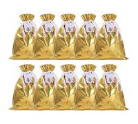 KIXZSAZ 10 unids/set reutilizable cordón grandes sacos de Navidad bolsas de papel regalo bodas PET sacos Navidad reutilizables 5/10 Uds grande, do