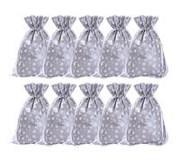 KIXZSAZ 10 unids/set reutilizable cordón grandes sacos de Navidad bolsas de papel regalo bodas PET sacos Navidad reutilizables 5/10 Uds grande, B