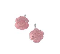 KIXZSAZ 2 piezas pendientes de flores estilo coreano pequeño pendiente de rosa joyería niñas declaración pendientes aguja plata boda