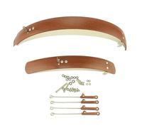 KIXZSAZ 2 unids/Set Retro Encanto Bicicleta Guardabarros configuración rápida plástico Robusto Adecuado para garantizar el Ajuste sin, Freno en V, 20 en marrón