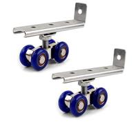 KIXZSAZ 2 unids/set rodillo de puerta corredera 4/8 ruedas colgador de puertas universal rueda colgante Para madera polea riel Metal para armario cocina, 71x34x20mm