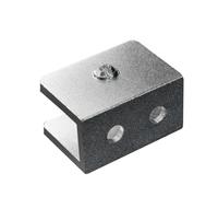 KIXZSAZ 4 Uds. Abrazaderas de vidrio para escalera de baño, soporte para valla pasamanos, Base aleación aluminio, Clip para gafas, Clips para ventana llevados por el hombre, Plata, METRO 8-10mm