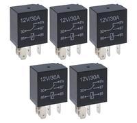 KIXZSAZ 5 unids/set relé automotriz mejorado con conductividad fuerte y larga vida útil relé de coche de coche, negro, cinco pines