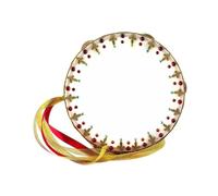 KIXZSAZ Accesorio de baile rojo para espectáculos de ballet, elaborado con arte para inspirar a bailarines de todos los niveles y estilos de baile. Pandereta de mano, tambor de, rojo, 8 pulgadas
