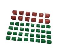 KIXZSAZ Accesorios Premium para el Juego de Hotel, con 12 Casas Rojas y 32 Casas Verdes Que mejoran Las estrategias de Juego. Suplemento Piezas Hotel plástico.