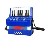 KIXZSAZ Acordeón de Juguete con Correa retráctil. Jóvenes músicos aprenden a través de experiencias Divertidas. Excelente Regalo Musical para niños y Adultos. Acordeón. , Azul , 23x10x23cm