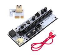 KIXZSAZ Adaptador PCI-E 1X a 16X Convertidor PCI- Puerto de alimentación de 6 Pines y 4 Pines Tarjeta expansión Dispositivo minería Minero Accesorios computadora, Rojo