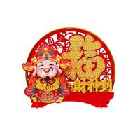 KIXZSAZ Adorno de Feng Shui de la suerte de la fortuna, bendición para fiestas, disfrute de un rico patrimonio cultural con la decoración tradicional de Año Nuevo, decoración