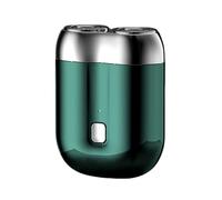 KIXZSAZ Afeitadora eléctrica portátil para hombre con hoja de doble anillo, afeitadora sin esfuerzo ABS, Mini afeitadora magnética de doble cabeza, Verde