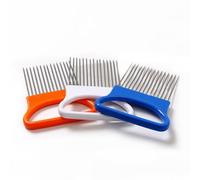 KIXZSAZ Aguja de cebolla de acero inoxidable, soporte ayuda seguridad, herramienta corte, guía portátil, rebanador frutas y verduras, Color para el hogar al azar