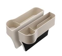 KIXZSAZ Almacenamiento de grietas en el asiento del automóvil ordenado para despejar y organizar el vehículo Almacenamiento conveniente Organizador de huecos asiento automóvil plástico, beige