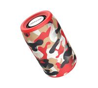 KIXZSAZ Altavoz inalámbrico Subwoofer de Graves Compatible con Bluetooth Música Altavoces a Prueba de Agua Inicio Fiesta cumpleaños Regalos Teléfono, Camuflaje Rojo