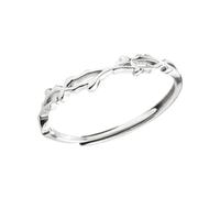 KIXZSAZ Anillo ajustable para mujer que simboliza la dignidad en aleación de plata esterlina ramita hoja de espina anillo abierto para dedo único