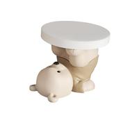KIXZSAZ Auxiliar con Forma de Oso de Moda, Estilo nórdico, Ligera, ahorradora Espacio, para Dormitorio, Sala Estar pequeña y decoración del hogar, Moderna Escultura Resina, Auxiliar,