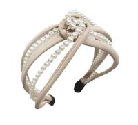 KIXZSAZ Bandas para el cabello Perla Twist Nudo Diadema Diademas Perlas Diademas estrechas Mujeres Niñas Accesorios Decoración de la cabeza