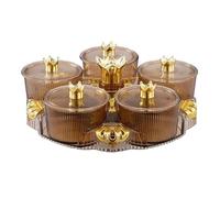 KIXZSAZ Bandeja giratoria para aperitivos con tapas que presenta aperitivos en fiestas, lo que hace servir sea sencillo y elegante. Duradero. Se puede girar