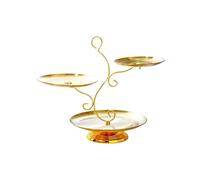 KIXZSAZ Bandejas de servicio organizadas, bandejas para cupcakes, decoración de barra que proporciona un soporte equilibrado para frutas y postres juntos, frutas 3 niveles, soporte para cupcakes