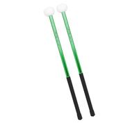 KIXZSAZ Baquetas para timbales, cabeza de fieltro, mazo para timbales, juego de martillos para batería, accesorios esenciales de percusión para músicos, verde, 39.7 x 3.6 x 1.5 cm