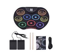KIXZSAZ Batería electrónica compacta enrollable de 16 piezas, máquina de práctica con pads para niños, aprendizaje efectivo, máquina digital con