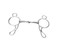 KIXZSAZ Bocado de Entrenamiento de Acero para Masticar, Apto para la mayoría de los Caballos. Mayor Control y Comodidad. Mide 20 cm de Largo y 1,4 cm de Grosor. Bocado de